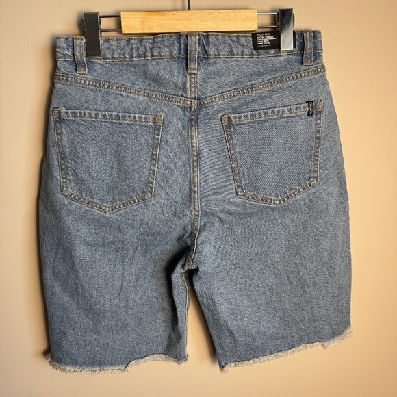 Buffalo David Bitton Women's NEW 30 Frayed LULU Mom‎ Shorts High-Rise Y2K Denim - Picture 5 of 16